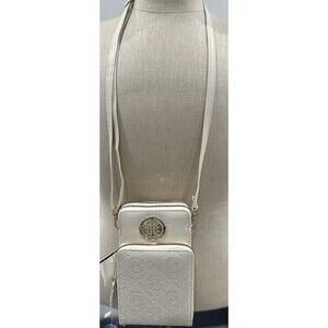 Chic Unlimited Off White Crossbody Organizer – Dual-Zip Textured Mini Satchel